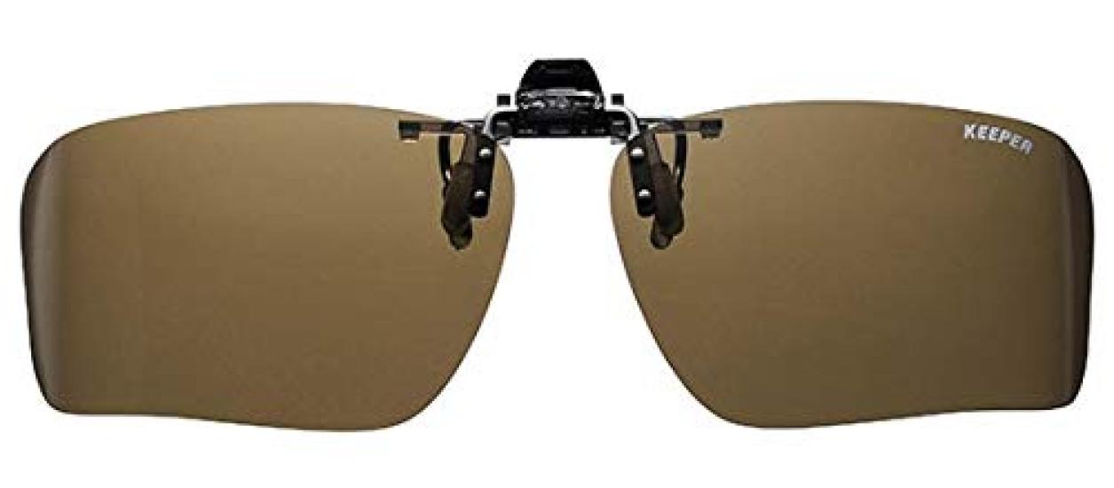 

Sunglasses Keeper Flip Up Over Glasses UV Protection Polarized Lenses for Driving Brown KEEPER Side Cover Made in Japan Clip-on & Anti-Glare 9339-01 коричневий