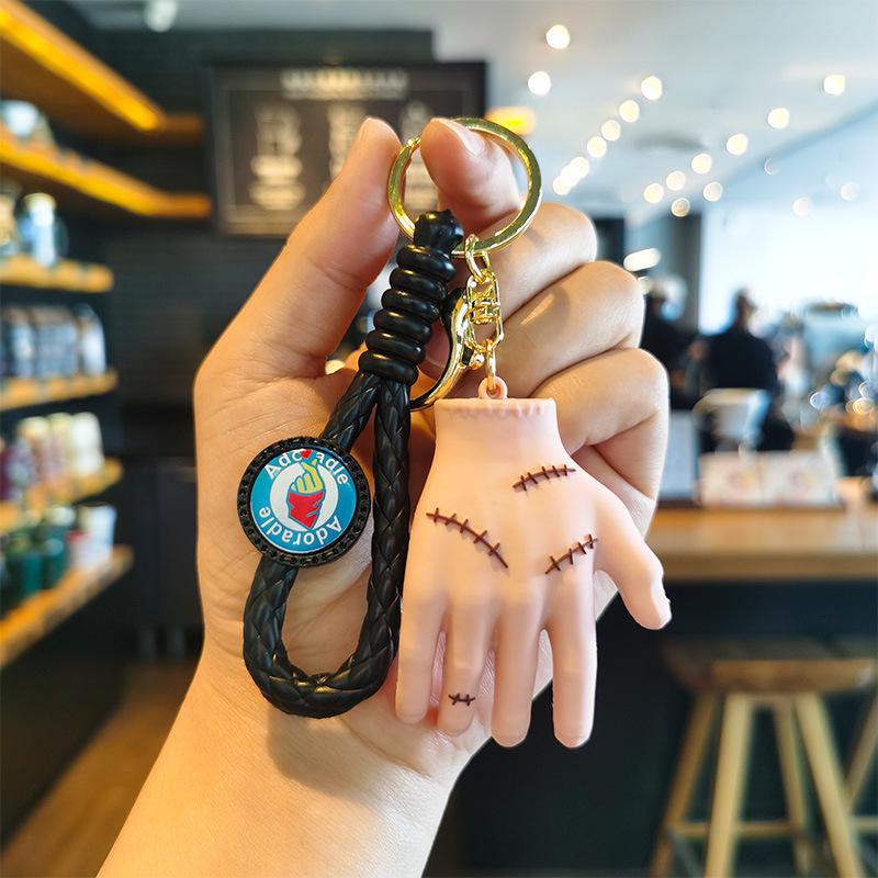 Addams Family Wednesday Cartoon Keychain Pendant - Personalized Small Gift Keyring Individual Packaging