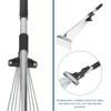 Cabilock Retractable Leaf Rake 9-Teeth Metal Garden Rake for Yard Easy To Clean Collect