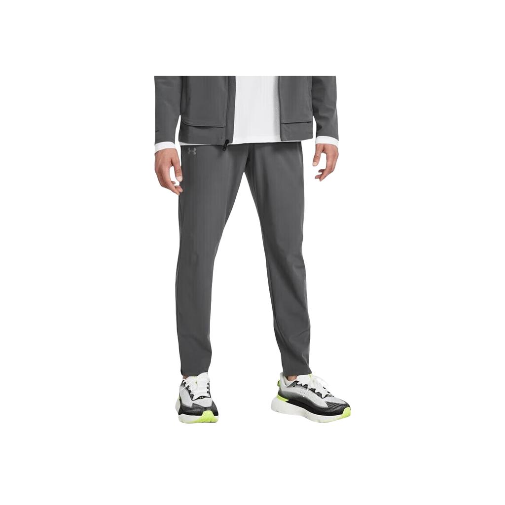 Under Armour Solid Color Casual Comfortable Running Mid-Rise Knitted Sports Pants Men Bottoms Gray 1376800-025
