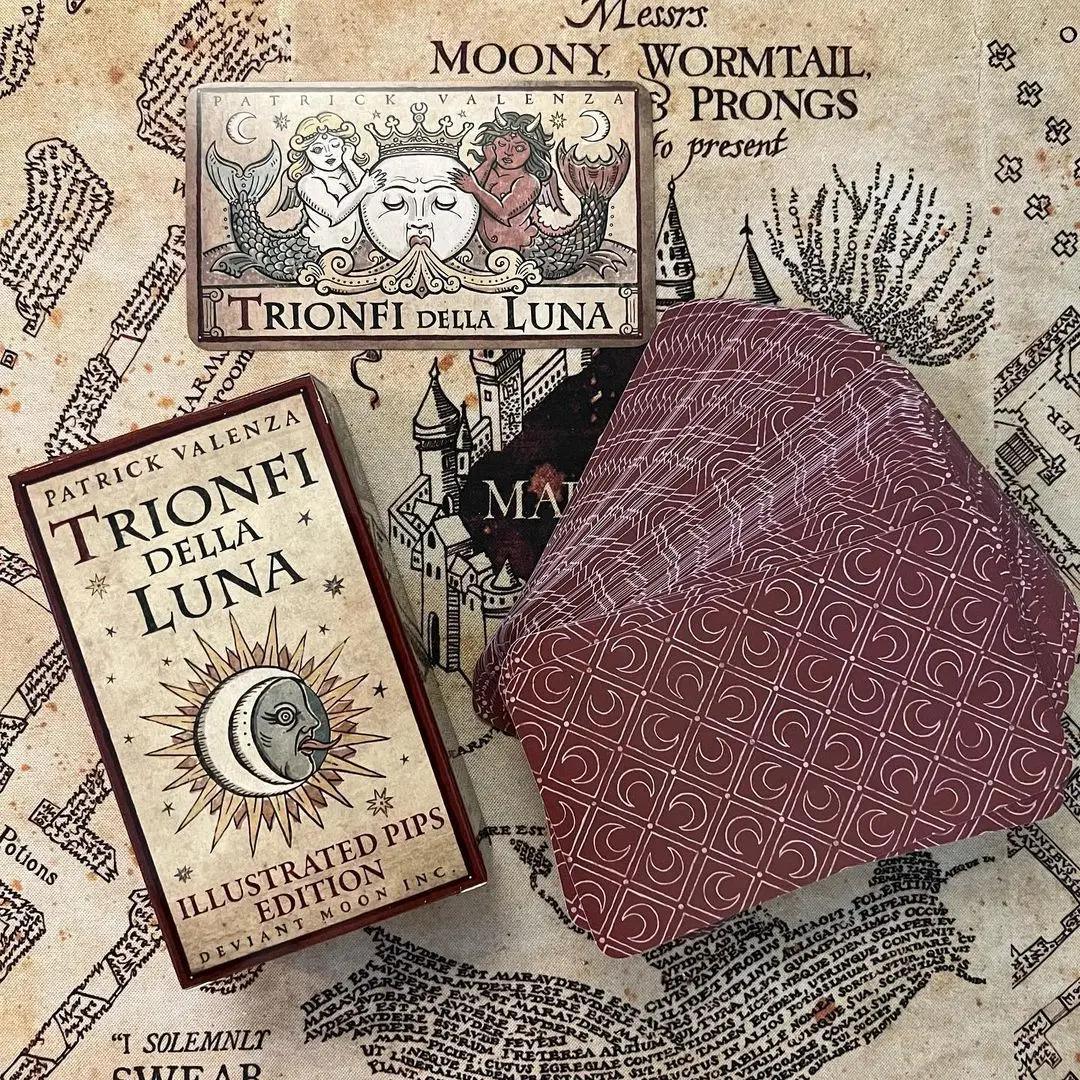

Карты Trionfi Della Luna Oracle, колоды карт Таро для начинающих, профессионалов, карты для гадания, настольная игра, семейный вечер