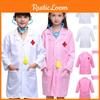 Elegante Camice da Medico Costume per Bambini con Design a Revers e Chiusura a Bottoni per Divertimento Vestirsi