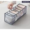 Dormitory Bra Closet Organizer for Socks Home Separated Underwear Storage Box 7 Grids Bra Organizer Foldable Drawer Organizer