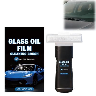 1-Piece Car Window Oil Film Brush Windshield Oil Film Cleaner For Clear Vision Oil Film Removal Brush Car Glass Oil Film Cl Y9H8