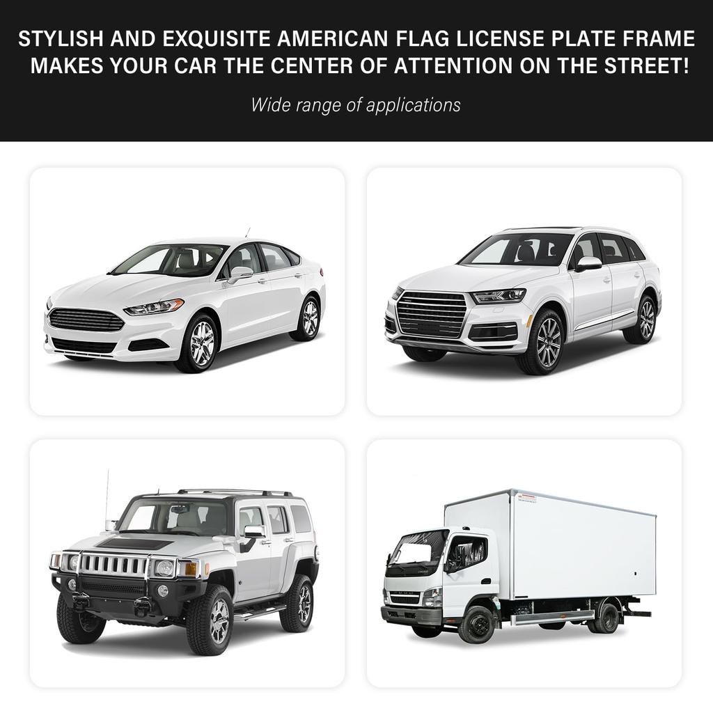 2 szt. Kolorowe ramki na tablicę rejestracyjną z uszczelkami, śrubami i zaślepkami Stal nierdzewna 4