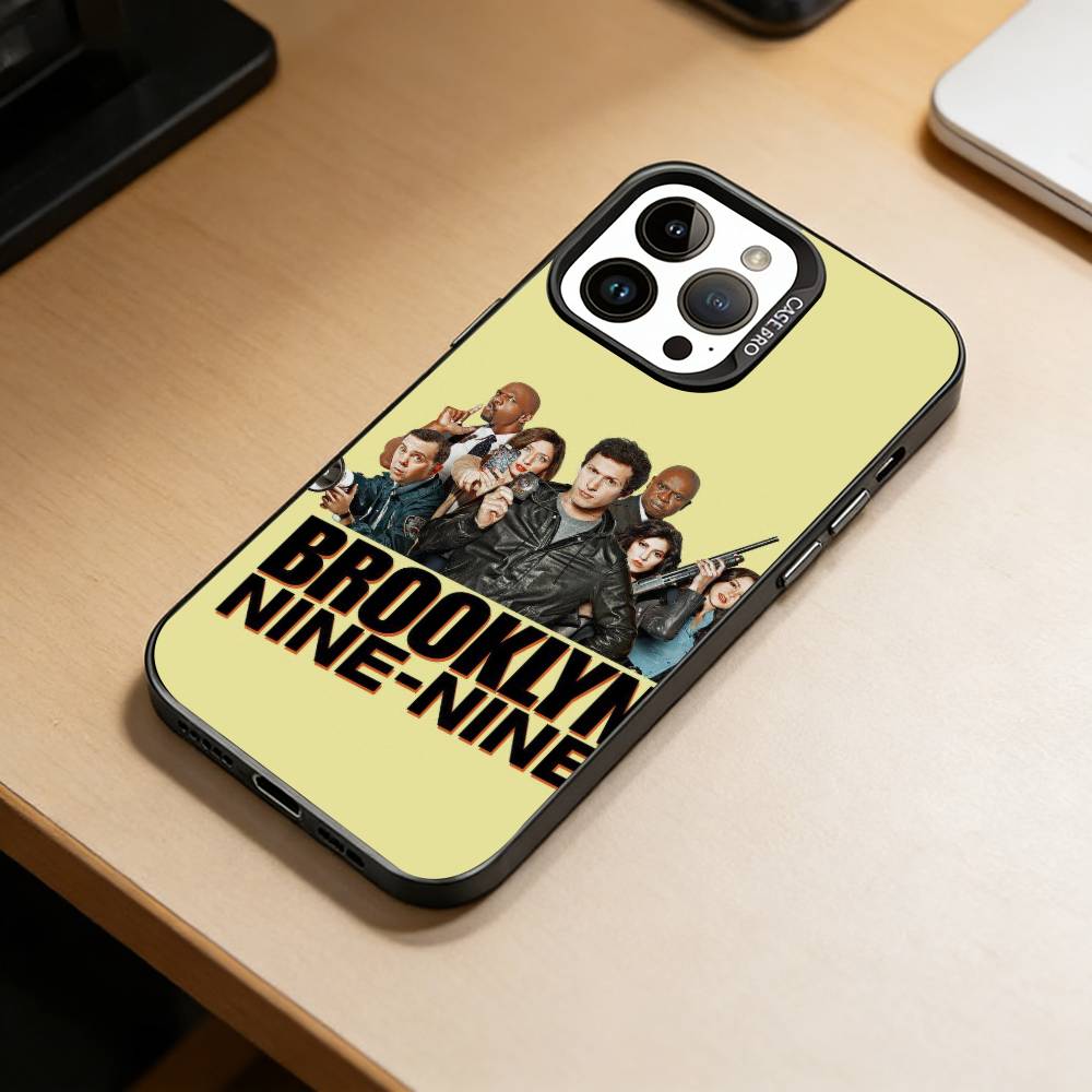 B-Brooklyn Nine 99  Phone Case For iPhone 17,16,15,14,13,12,11 Plus,Pro Max,XS,Colored Silver Plated Inside Cover