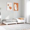 Vidaxl Bed Frame Without Mattress, White, 90X200 Cm, Solid Pine Wood