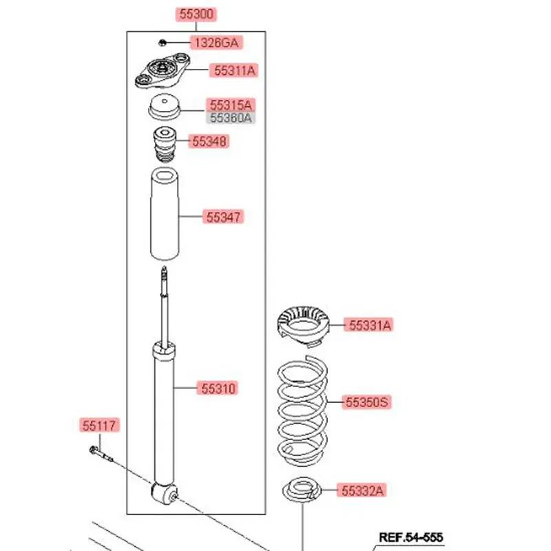 Baificar Brand New Genuine Rear Shock Absorber Assembly 55310-A4100 For Kia Rondo Carens 2013-2014