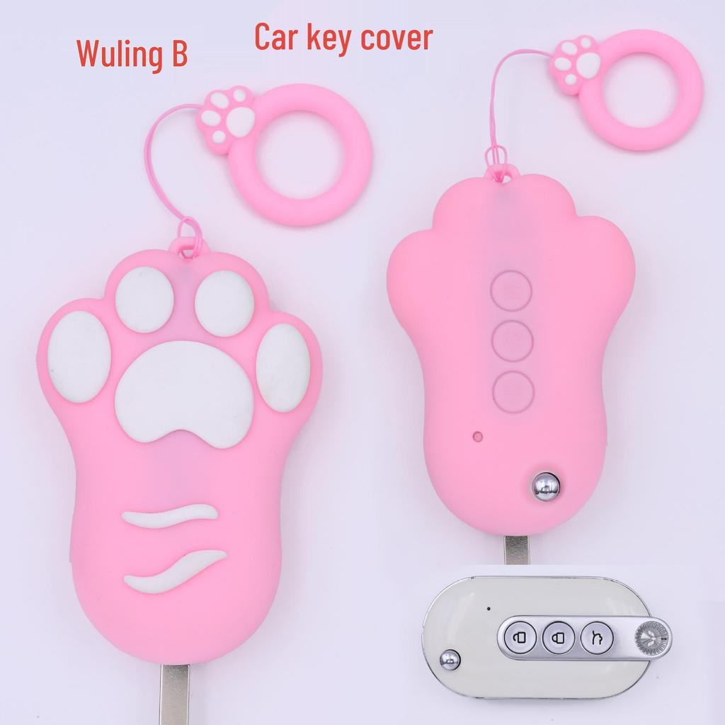 Cat Paw Cartoon Key Cover for Yamaha & Honda Motorcycles