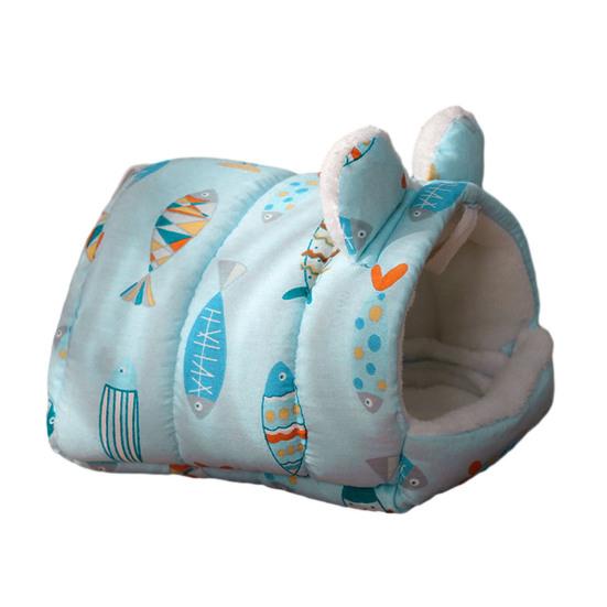 

Уютный домик для хомяка, маленькое животное, домашнее животное, спящая кровать, мультяшный кролик, морковный принт S