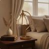 Petal Shade Table Lamp Vintage-Vintage-Themed Arched Stem Decorative