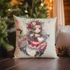 Home Decor Charming Christmas Fairy-Printed Pillow Cover Pattern Cushion Cover Suitable For Sofa Bedroom Car Pillow Cover