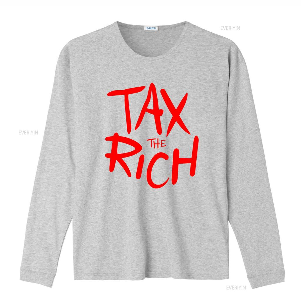 Tax The Rich Protest T Shirt Bold Red Design for Social Statement vintage Washed Stretched fashion Comfortable Slightly Casual