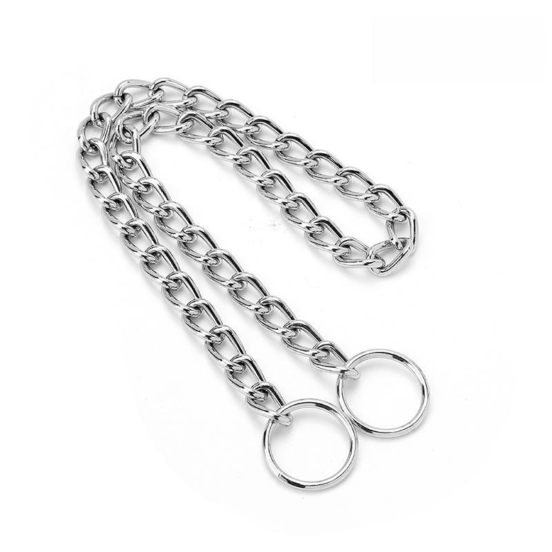 Triple Iron Chain Double Circle Necklace for Poodles and Golden Retrievers