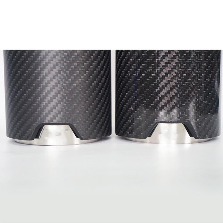 Carbon Fiber M Logo Exhaust Tailpipe Decoration for BMW 1-6 Series