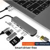 Transparent 10 In 1 Type C Docking Station USB Hub Adapter for Laptop PC MacBook