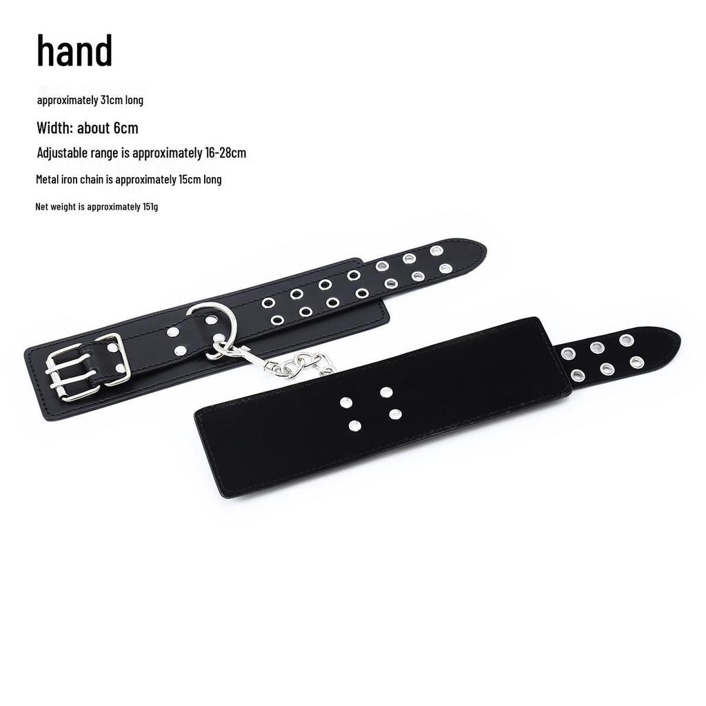 Adjustable PU Handcuffs & Ankle Cuffs - Adult SM Bondage Foreplay Toys