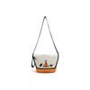 Casual Minimalist Printed Color Block Fabric Shoulder Crossbody Bag Unisex Bags White Orange GCA89133-MY