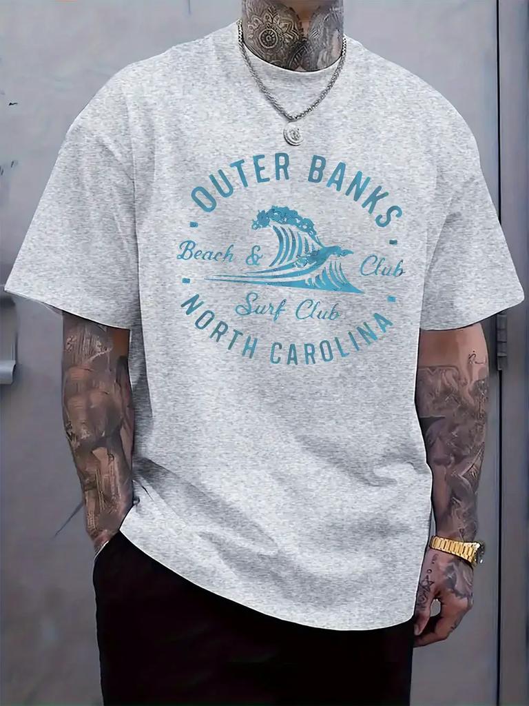 Outer Banks Surf & Beach Club Graphic Print Short-Sleeve T-shirt - Black