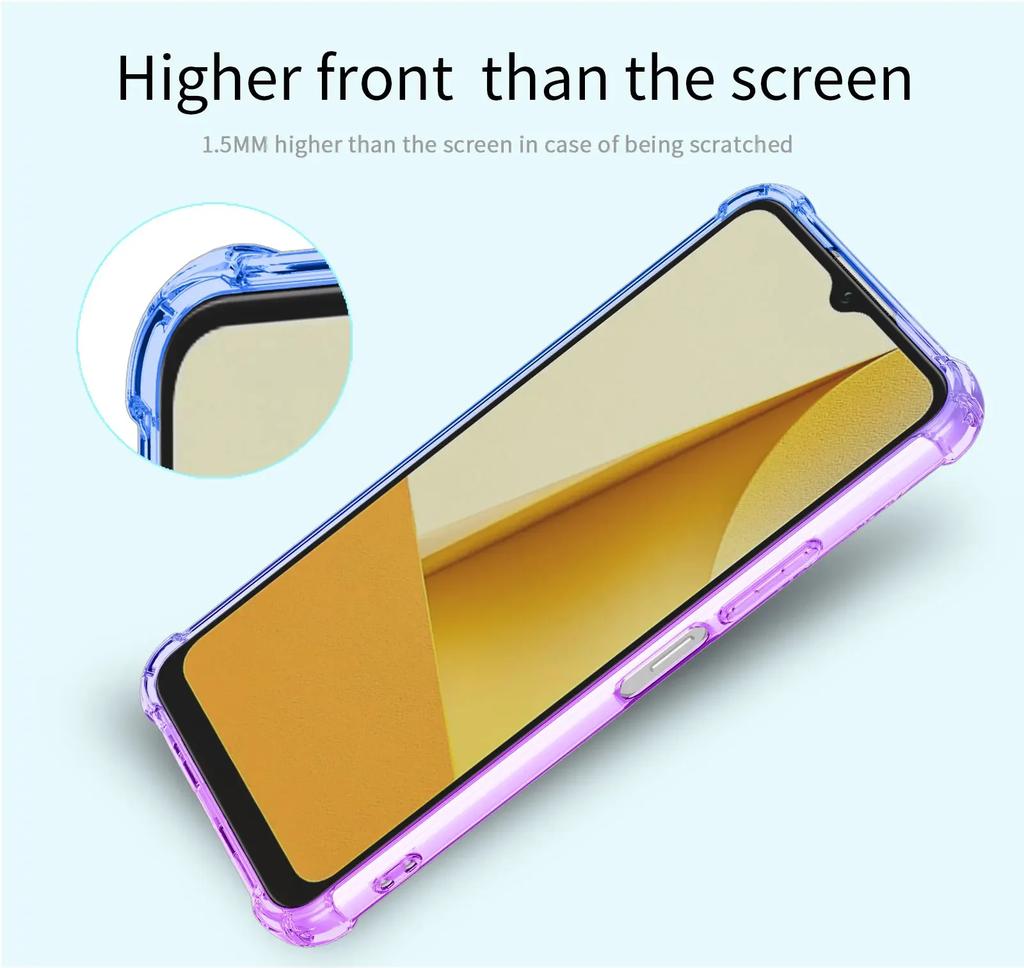 Shockproof Gradient Airbag TPU Case for Vivo Y36 Y78 Y100 Y02 Y16 Y22 Y02S Y3 Y30 Y77 Y G 4G Protective Cover Funda Coque