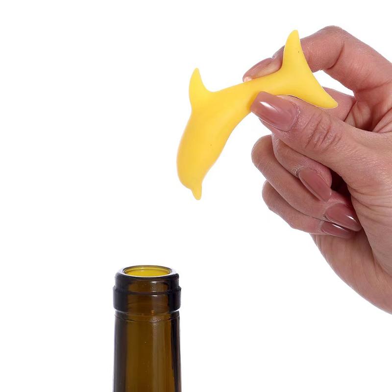 Dolphin Shaped Wine Stopper Multipurpose Champagne Bottle Stopper Bottle Stopper For Father'S Day Birthday Holiday Wedding Men