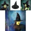 Halloween Witch Hat With Ruffled Lace Edge For Cosplay And Party Decorations
