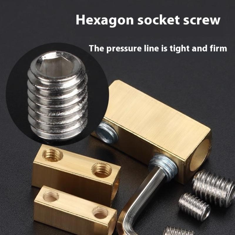 5Pcs Brass Terminal Block With Heat Shrink Tubing High Current Waterproof Quick Terminal Block Pressure Free Fast Connector