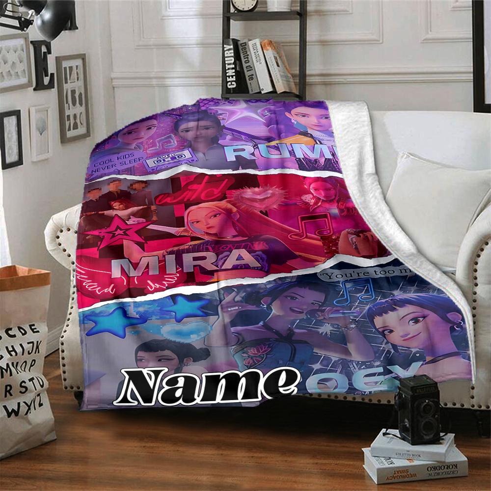 Custom Name Name'S Dynamic Duo Party Blanket For Couch Bed Plush Cozy Fuzzy Blanket Super Soft Warm Blankets For Fall And Winter 0916208