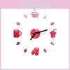 Elegant Coffee Cup Modern 3d Wall Clock Sticker For Stylish Diy Home Bar Decor