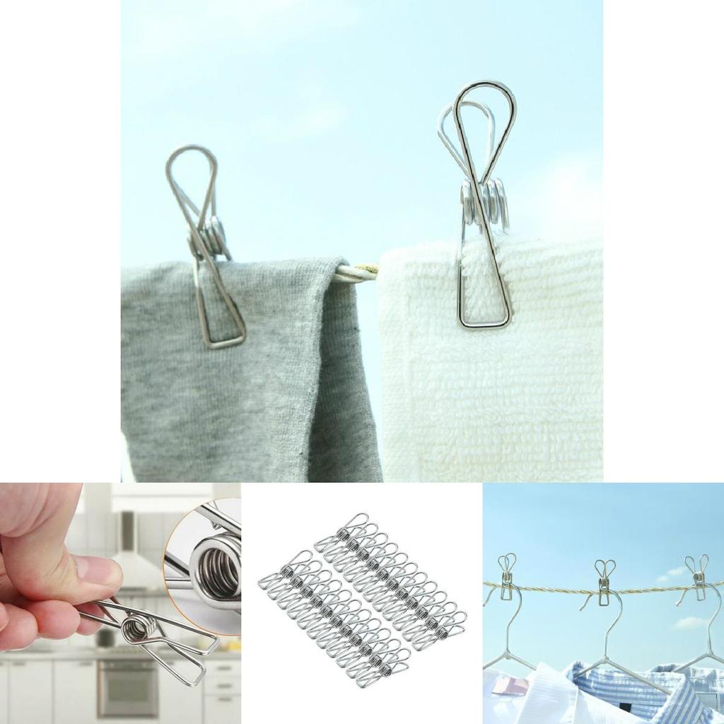 Premium Quality 20x Stainless Steel Clothes Pegs For Strong Grip And Effortless Hanging Of Delicate Items