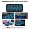 Universal Three-Mode Wireless Luminous Mini Bluetooth Keyboard