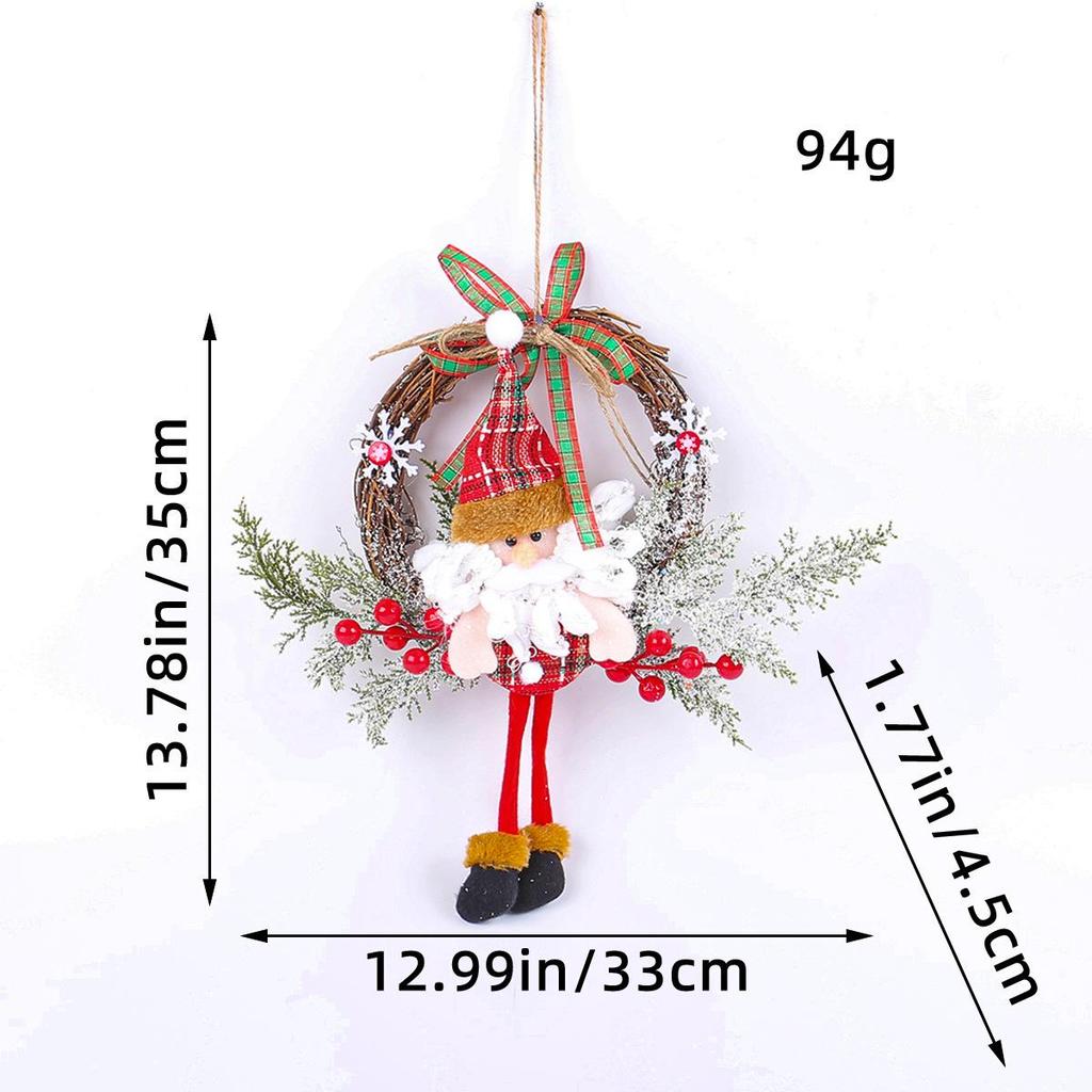 Fresh Christmas Wreath for Window and Door Display Decorations