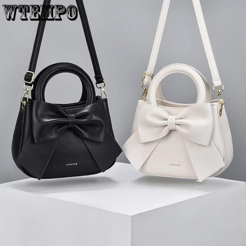 Moda Color Sólido Lazo Cremallera Bolso Pequeño Bolso de Mano Pequeño para Damas