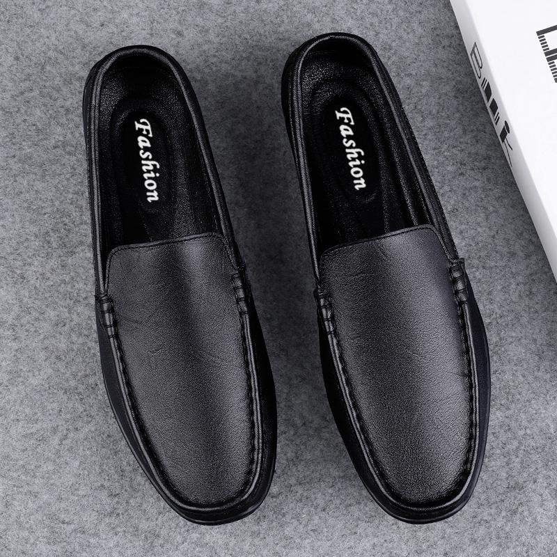 Leather Men Shoes Luxury Brand Loafers 2022 Newest Italian Designer Men Wedding Dress Shoes Casual Black Slip On Moccasins Office