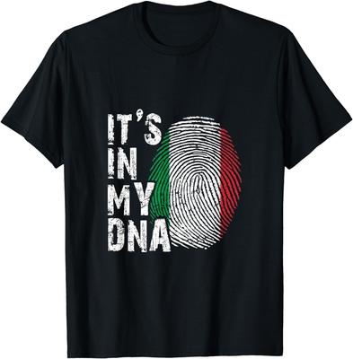 It's In My DNA Italy Italian Genes Flag Thumb Rome Turin Fun Gift Unisex T-Shirt