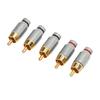 5pcs RCA Connector Universal Metal Soldering Audio Video Cable Connector Speaker Plug