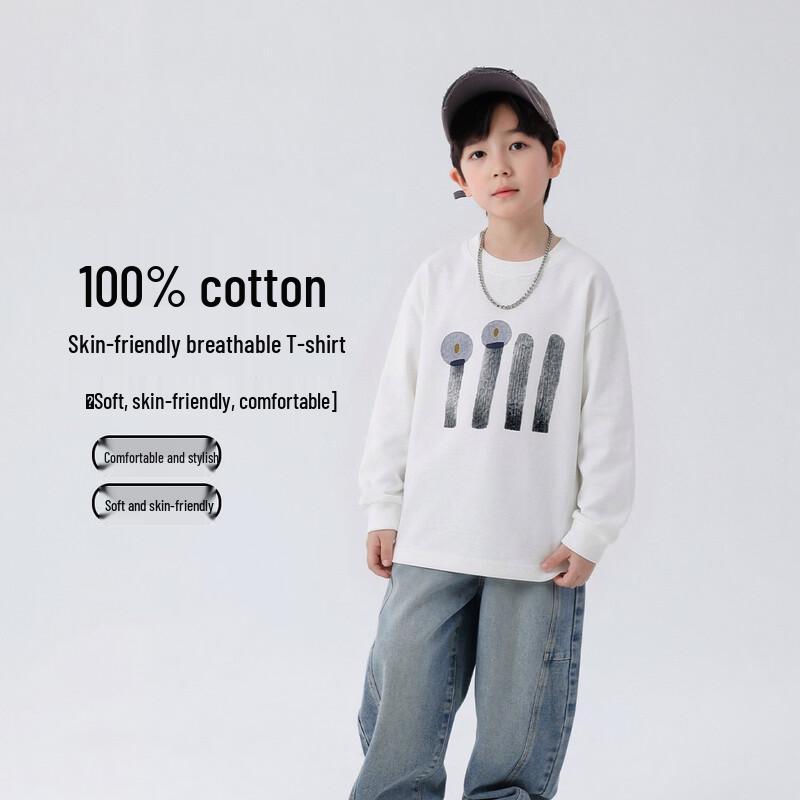 Kids' Cotton Long-Sleeve Print T-Shirt