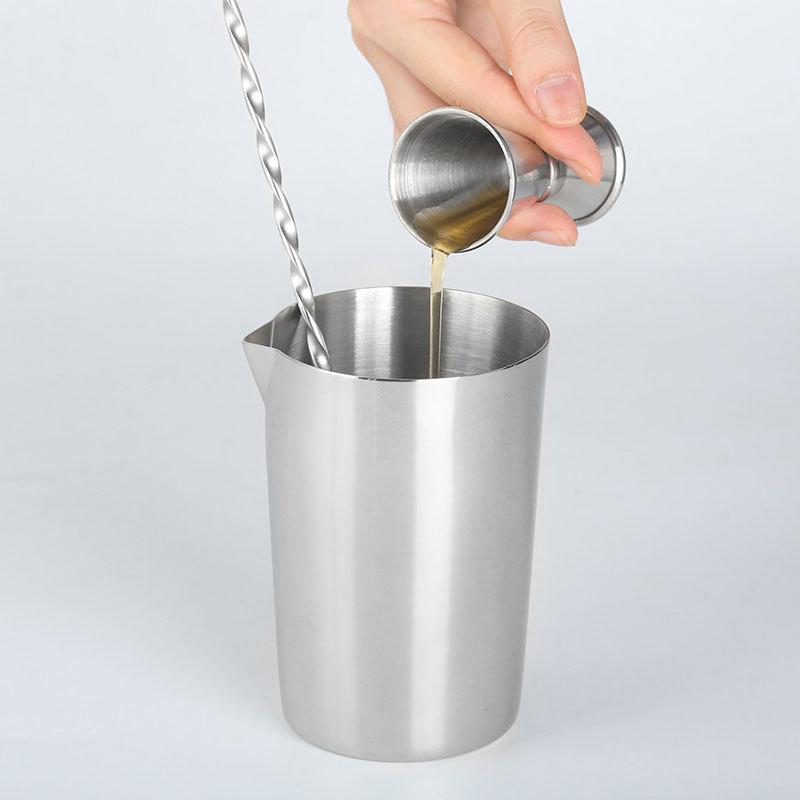 500ml Stainless Steel Stirring Cup Professional Bartender Kit Bar Accessories,Specialty Cocktail Shaker Tin Latta Art Coffee Cup
