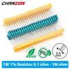 1W 1% High Precision Metal Film Resistor Kit 0.1 2 4.7 10 47 100 470 1K 4.7K 22K 47K 68K 1M Ohm 1 Watt Resistance Assortment Set