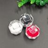 Flip transparent crystal box, small star anise ring stud earrings, acrylic jewelry storage box.
