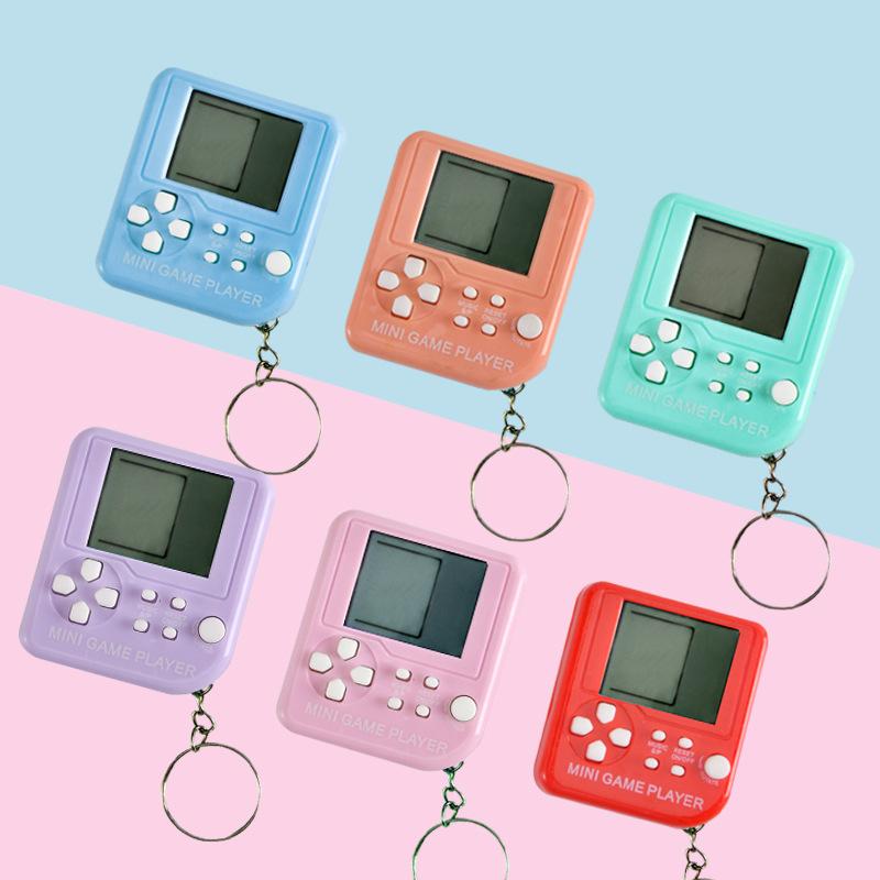 Game Blast Block Tetris Mini Toy Game Machine Portable Keychain Gift Children