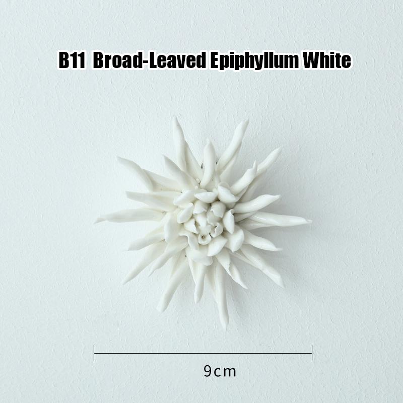 Creative Ceramic Flower Wall Decoration Ceramic Lily Flower Wall Hanging Crafts Home Livingroom TV Background Decor Ornaments