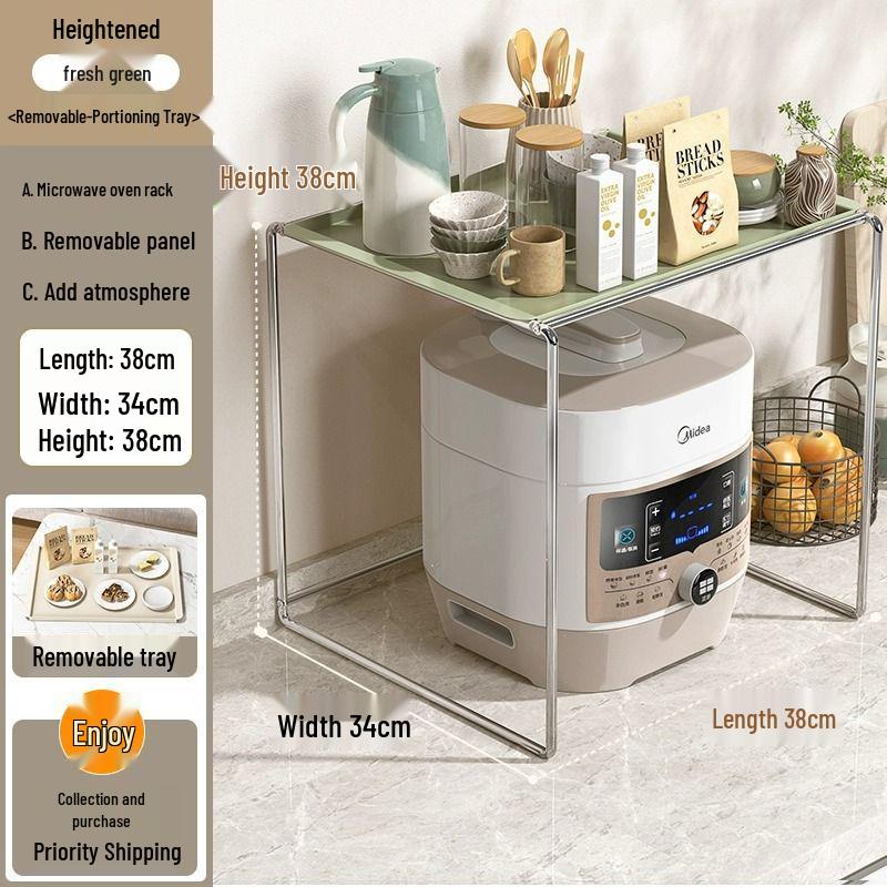 New Split Stainless Steel Multifunctional Kitchen Microwave and Electric Oven Countertop Storage Rack