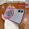 For Xiaomi Poco C81 Pro Case with Makeup Mirror Holder Stand Luxury Shiny Gradient Plating Glitter Slim for Xiaomi Poco C81 Pro Back Cover