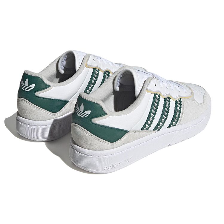 Adidas Originals Courtic Fabric Leather Suede Sneakers Unisex Sneakers Gray Green White ID4080