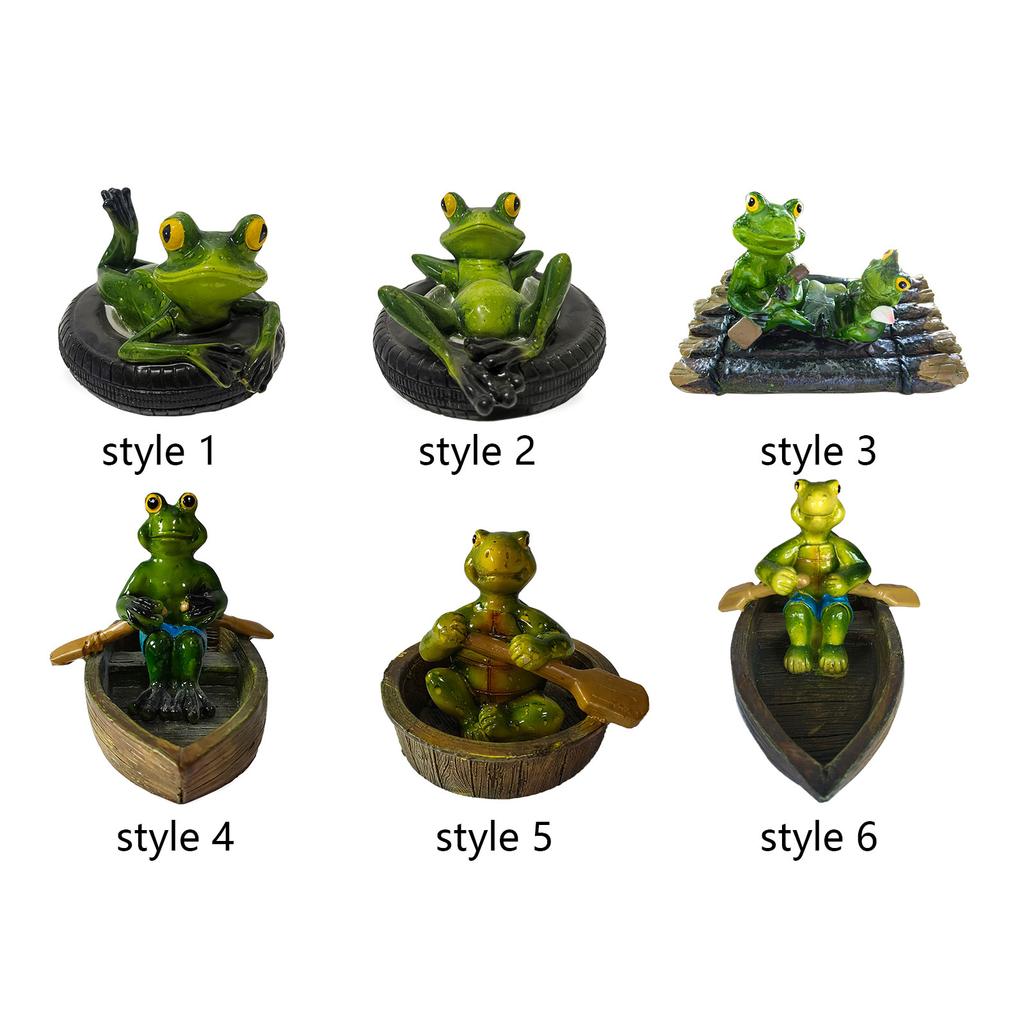 Garden courtyard water fun floating ornament pool simulation animal decoration pond frog series 14 * 13 * 9.5cm