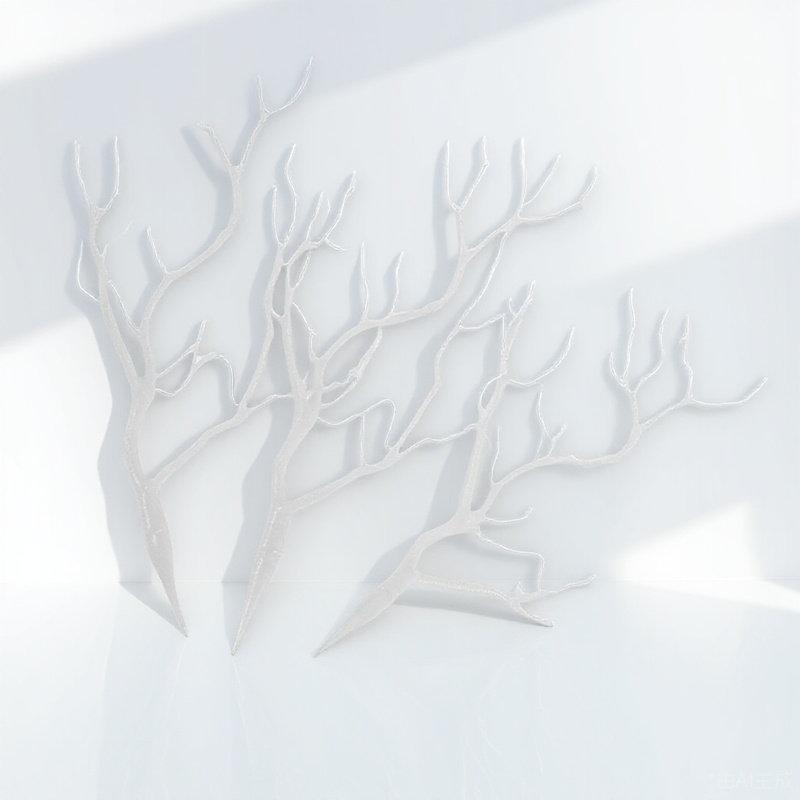 4Pcs Artificial Antler Branches Plastic Dried Tree Twigs Realistic Vase Filling Decorative Plant Stems DIY Craft Headband