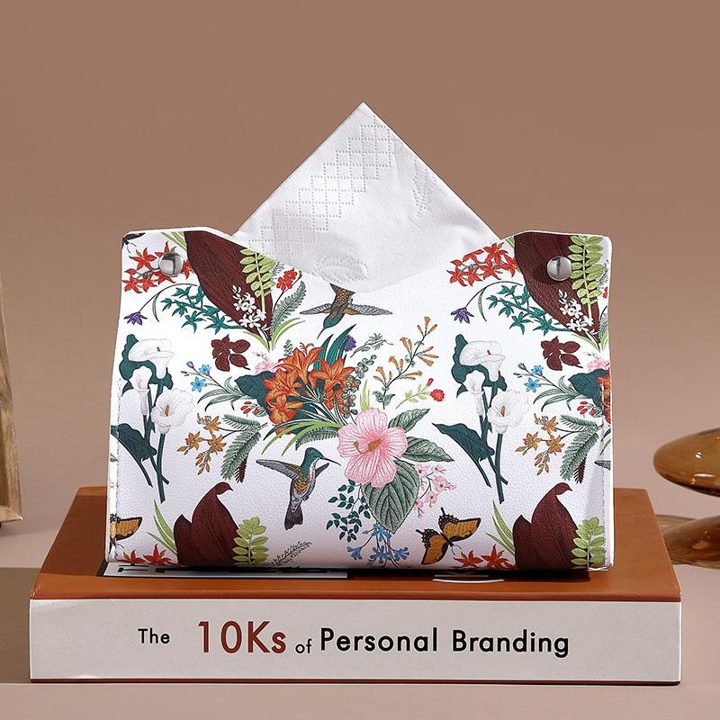 1 ks Obal na papírové utěrky Interiér auta Kožené Malování Stahovací Módní Krabička na kapesníky Úložný box Držák na kapesníky