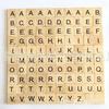 Wooden Uppercase/Lowercase & Number Set - 100pcs Children's Decorative Squares