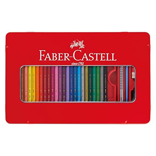 Акварельные цветные карандаши Shachihata Faber-Castell, набор из 48 цветов, плоская жестяная коробка, TFC-WCP/48C
